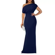 Elegant French Style Off Shoulder Bodycon Dress Summer Collection Slim Fit Midi Length Perfect for Parties and Events