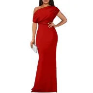 Elegant French Style Off Shoulder Bodycon Dress Summer Collection Slim Fit Midi Length Perfect for Parties and Events