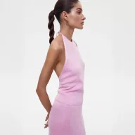 Backless Halter Neck Top and Long Skirt Set Elegant Versatile Design Perfect for Parties and Beach Wear