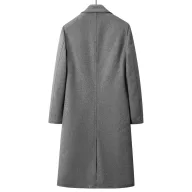 Mens Wool Overcoat Thick Warm Long Fit Casual Winter Outerwear Available in Gray and Black Wholesale Options