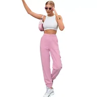 Womens Loose Fit Straight Leg Jeans Casual Style Pink Color Available in XS to L Wholesale Supply custom packaging