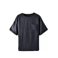 Mens Loose Fit Short Sleeve Linen T Shirt Solid Pattern Breathable Summer Top