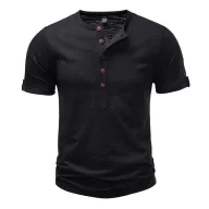 Mens Loose Fit Casual Short Sleeve T Shirt Solid Color Bamboo Fabric Summer Wear