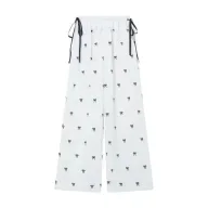 Summer Womens Casual Pants Lace Trim Bow Detail Loose Fit Wide Leg Perfect for Everyday Wear Wholesale Available