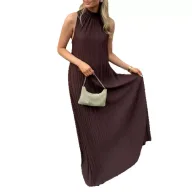 Elegant Striped Maxi Dress for Women Sleeveless Summer Fashion High End Feel Perfect for Parties and Events