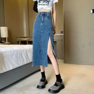 High Waist Denim Skirt for Women Slim Fit Retro Style Summer Casual Wear ready to ship