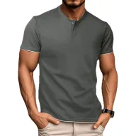 Mens Loose Fit Short Sleeve T Shirt in Solid Colors Breathable Quick Dry Polyester for Summer Casual Sports