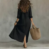 Summer Long Dress for Women Elegant Solid Color Stylish Design Comfortable Fit Perfect for Casual or Formal Occasions