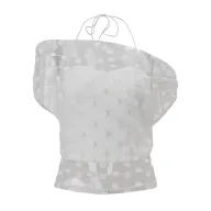 Womens Sheer Mesh Top Set Sexy Asymmetrical Neckline Spring Fashion OEM ODM service