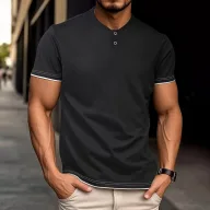 Mens Loose Fit Short Sleeve T Shirt in Solid Colors Breathable Quick Dry Polyester for Summer Casual Sports