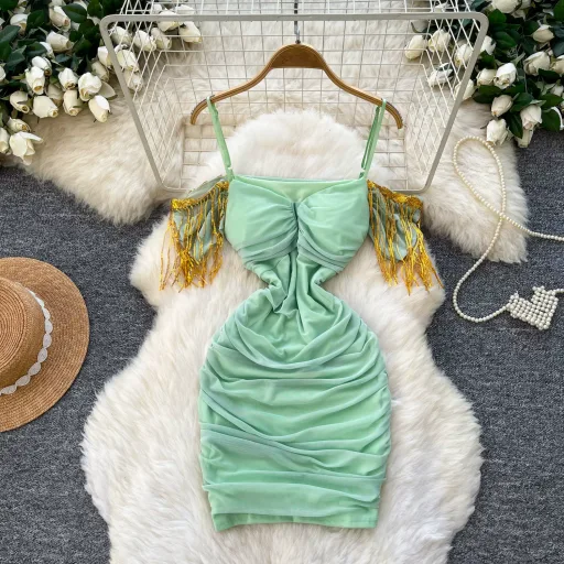 Wholesale Casual Dresses Green Black Pink Apricot Multiple Sizes OEM ODM Supplier Wholesale Casual Dresses Green Black Pink Apricot Multiple Sizes OEM ODM Supplier