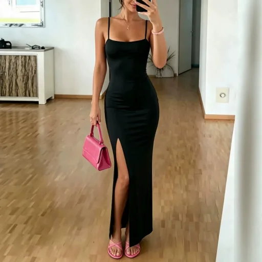 Bodycon Midi Dress Slim Fit Adjustable Straps Versatile Style Perfect for Dates and Vacations Wholesale Available Bodycon Midi Dress Slim Fit Adjustable Straps Versatile Style Perfect for Dates and Vacations Wholesale Available