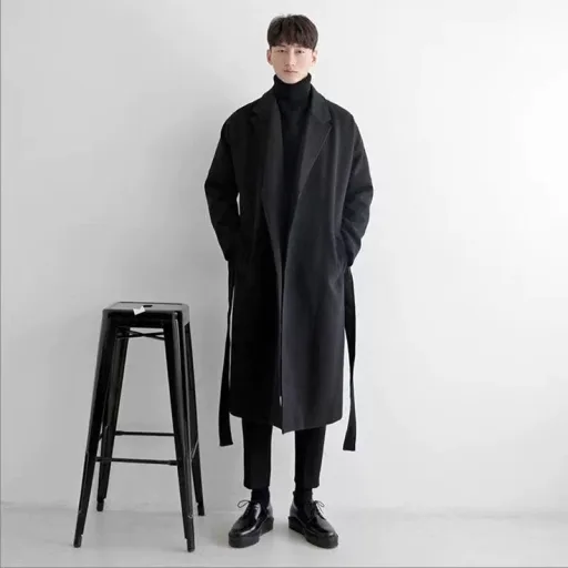 Mens Wool Blend Overcoat Loose Fit Mid Length Winter Coat Casual Style Available in Green Black Brown Wholesale