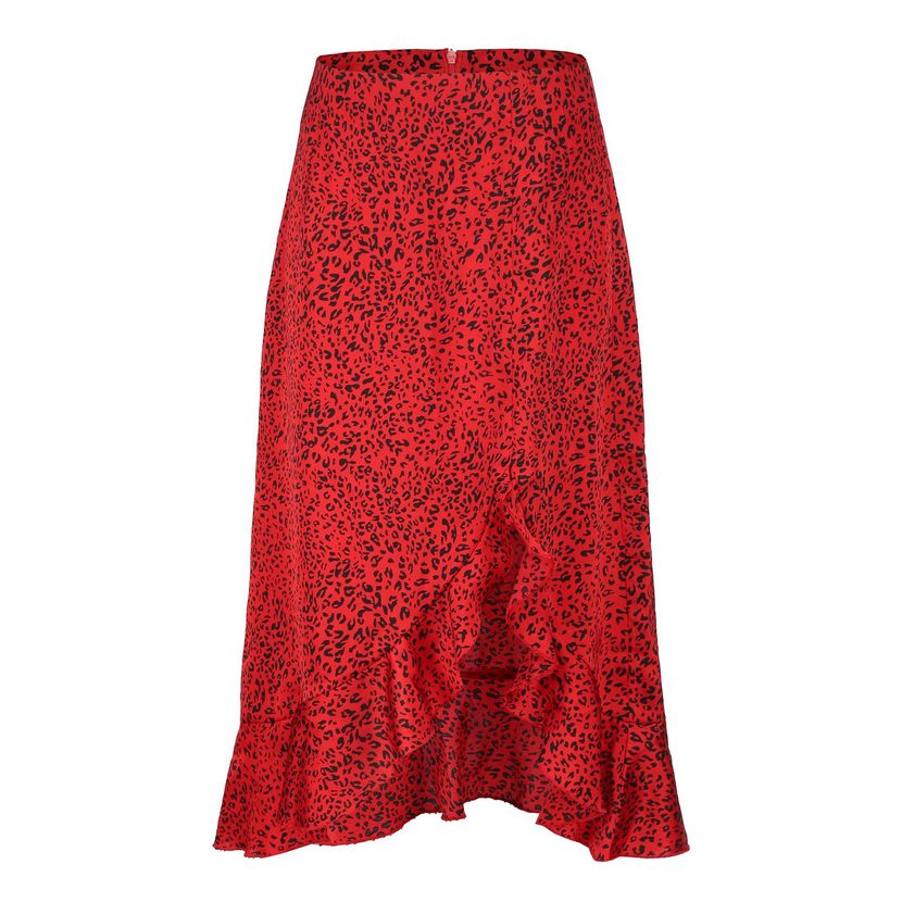 Polka Dot Ruffled High Waisted Midi Skirt Womens Fashion Chic Design Versatile Style Wholesale Available
