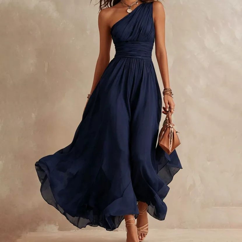 Elegant High Waist Sleeveless Long Dress in Solid Polyester for Parties and Events Available in Multiple Colors and Sizes Elegant High Waist Sleeveless Long Dress in Solid Polyester for Parties and Events Available in Multiple Colors and Sizes