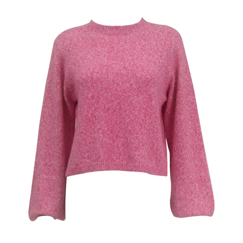 Knit Sweater Round Neck Long Sleeve Sexy Backless Tie Design Short Style Casual Wear for Autumn and Winter Knit Sweater Round Neck Long Sleeve Sexy Backless Tie Design Short Style Casual Wear for Autumn and Winter