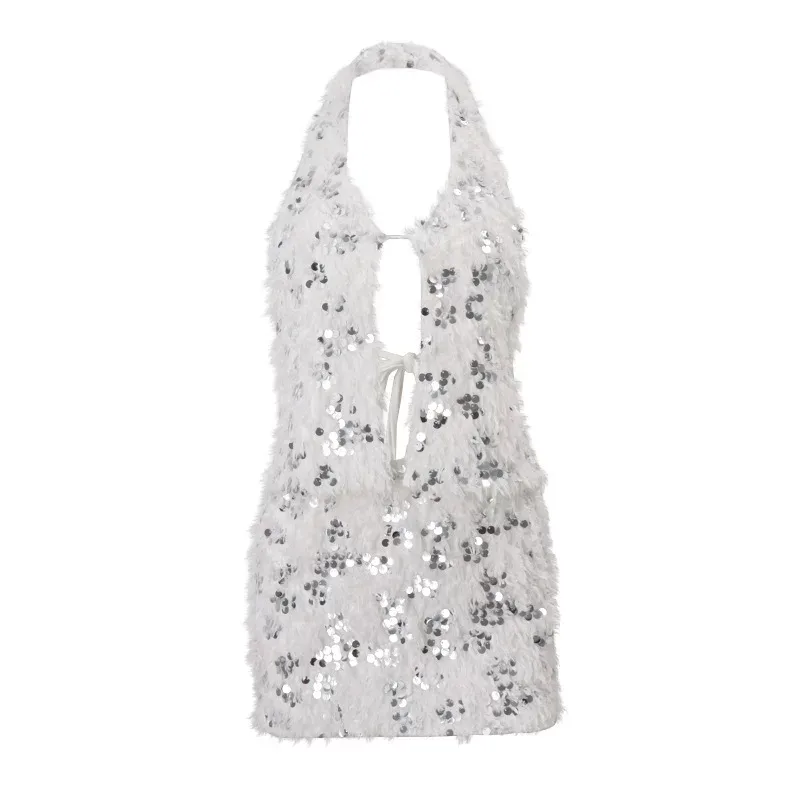Womens Sequin Halter Neck Top and Bodycon Skirt Set Stylish Winter Nightclub Outfit Available in Womens Sequin Halter Neck Top and Bodycon Skirt Set Stylish Winter Nightclub Outfit Available in