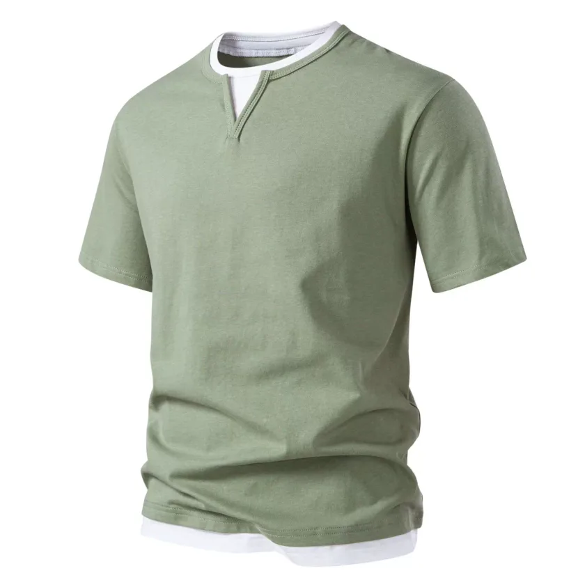 Mens Loose Fit T Shirt Short Sleeve V Neck Cotton Casual Summer Wear Available in Multiple Colors and Sizes Mens Loose Fit T Shirt Short Sleeve V Neck Cotton Casual Summer Wear Available in Multiple Colors and Sizes